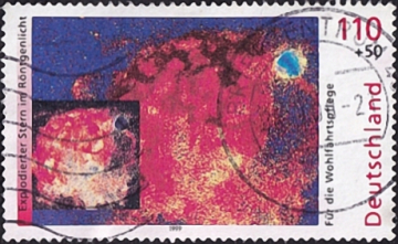 Германия 1999 год . Рентгеновское изображение взрывающейся звезды . Каталог 1,80 € (1)