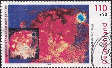 Германия 1999 год . Рентгеновское изображение взрывающейся звезды . Каталог 1,80 € (2)