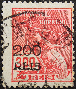 Бразилия 1933 год . Меркурий и глобус . Каталог 0,50 £