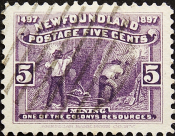 Ньюфаундленд 1897 год . Добыча полезных ископаемых . Каталог 4,50 £