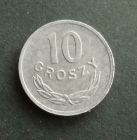 Польша 10 грошей (groszy) 1971 года