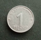 1 пфенниг (pfennig) 1953 года A  ГДР КМ# 5