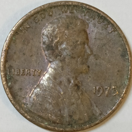 1 цент 1975 год, без обозначения монетного двора, США; _187_