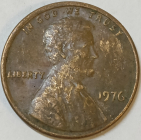 1 цент 1976 год, без обозначения монетного двора, США; _187_