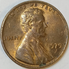 1 цент 1979 год, без обозначения монетного двора, США; _187_