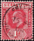 Сьерра Леоне 1907 год . King Edward VII . Каталог 1,10 € 