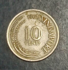 10 центов 1968 года Сингапур КМ# 3