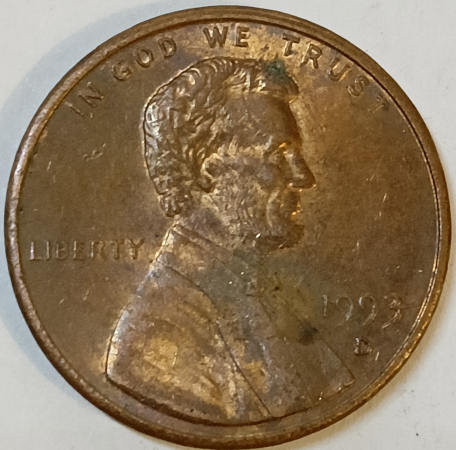 1 цент 1993 год, D- монетный двор Денвер, США _187_