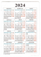 Календарик на 2024 год Водолей с гороскопом Серебряный дракон - вид 3