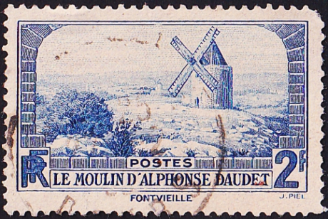 Франция 1936 год . Мельница Альфонса Доде (Фонтвий) . Каталог 0,55 £ 