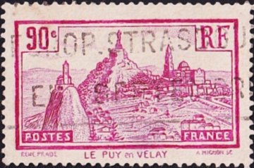Франция 1933 год . Ле-Пюи-ан-Веле собор Нотрдам , 90 с . Каталог 1,20 £. (4)