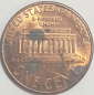 1 цент 2008 год, без обозначения монетного двора - Филадельфия, США; _187_ - вид 1
