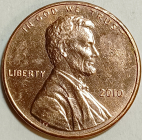 1 цент 2010 год, без обозначения монетного двора - Филадельфия, США; _187_