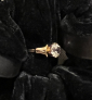 Кольцо Малинка золото 583 с большим камнем корунд кварц - вид 3