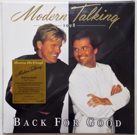 Modern Talking "Back For Good" 1998/2023 2Lp Limited Ed. Numbered Translucent Red Vinyl NEW!  