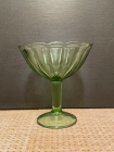 Ваза конфетница, «Неман» (?), ДХЗ (?) 1950-60 года, зелёное стекло, (урановое ?)