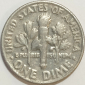США 10 центов 1988 года Р, 10 cent USA, One dime,1 дайм, Рузвельт; _179_ - вид 1