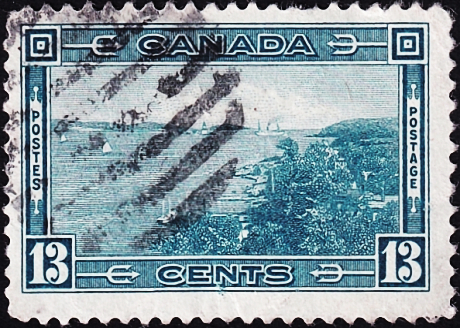 Канада 1938 год . Вход в гавань Галифакса . Каталог 3,0 £ (2)