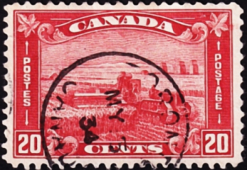 Канада 1930 год . Уборка урожая пшеницы трактором . Каталог 2,50 £ (1)
