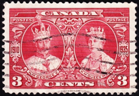 Канада 1935 год . King George V and Queen Mary 3 с. Каталог 2,25 £. (3)