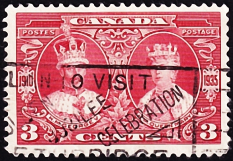 Канада 1935 год . King George V and Queen Mary 3 с. Каталог 2,25 £. (4)