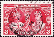 Канада 1935 год . King George V and Queen Mary 3 с. Каталог 2,25 £. (5)