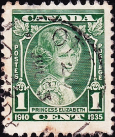 Канада 1935 год . Королева Елизавета II в молодости . Каталог 1,10 € (1) 