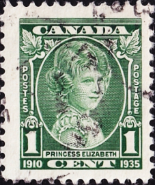 Канада 1935 год . Королева Елизавета II в молодости . Каталог 1,10 € (2) 