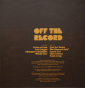 Sweet "Off The Record" 1977 Lp - вид 4