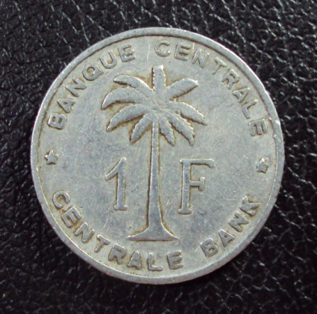 Бельгийское Конго Руанда-Урунди 1 франк 1959 год.