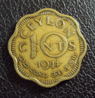 Шри Ланка Цейлон 10 центов 1944 год.