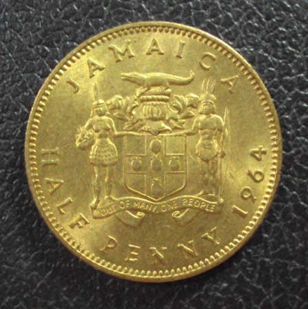 Ямайка 1/2 пенни 1964 год.