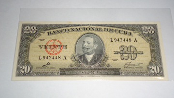 Куба , 20 песо , 1960 г. , Aunc+.