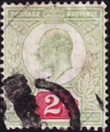 Великобритания 1902 год . король Эдвард VII . 2,0 p . Каталог 25 £ . (7)