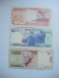 3 боны банкноты 100 рупий 1000 рупий 5000 рупий Индонезия Азия азиатские страны - вид 1