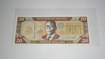 Либерия , 20 долларов , 2009 г. , Unc .
