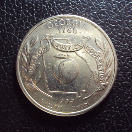 США 25 центов 1999 d год Джорджия.