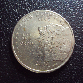 США 25 центов 2000 d год Нью Хампшир.