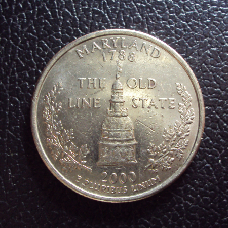 США 25 центов 2000 d год Мериленд.