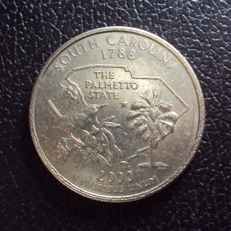 США 25 центов 2000 p год Южная Каролина.