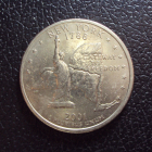 США 25 центов 2001 d год Нью Йорк.