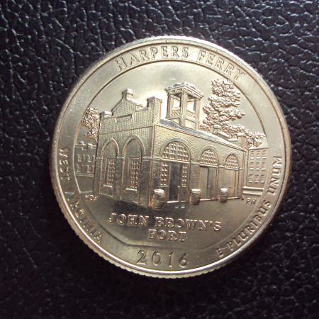 США 25 центов 2016 d год Harpers Ferry.
