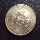 США 25 центов 2006 d год Южная Дакота.