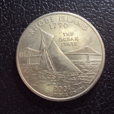 США 25 центов 2001 d год Род Айленд.