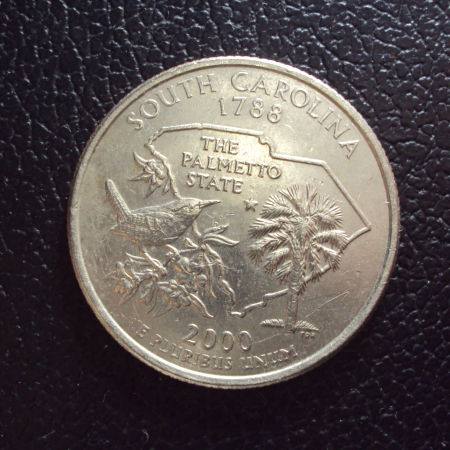 США 25 центов 2000 d год Южная Каролина.