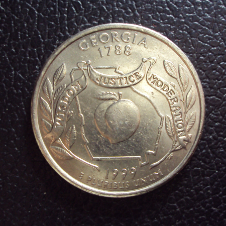 США 25 центов 1999 p год Джорджия.