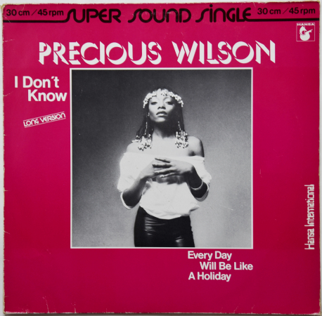 Precious Wilson (ex. Eruption) "I Don't Know" 1982 Maxi Single  