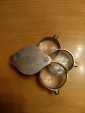 Лупа складная тройная стекло латунь серебрение до 1917 г.  - вид 5