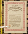 Облигация 1936 Германия III Рейх Займ на 1000 RM без гашния орёл целый