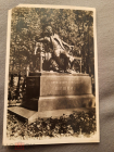 Фотооткрытка.г. Пушкин. Памятник Пушкину. Скульптура Р. Баха. А. Сэккэ. 1949г